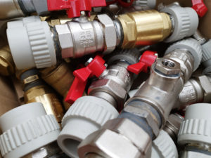 Heating plumbing, brass fittings, faucet, ball valves, and hoses